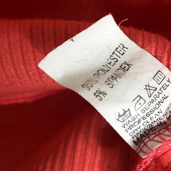 coral long sleeve crop top sz medium - Picture 6 of 6